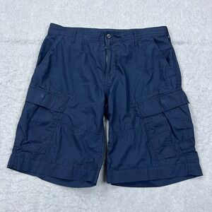 Polo  Ralph Lauren Cargo Shorts Men's 34 Blue 11"‎ Safari Gorpcore Hiking Retro